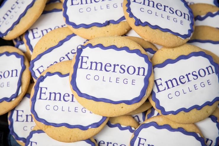 Branded Emerson cookies in a pile