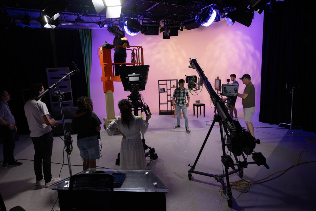 Emerson always has modern TV production equipment for students to use for classes and extracurricular projects. (Photo by Derek Palmer, MA ’20)