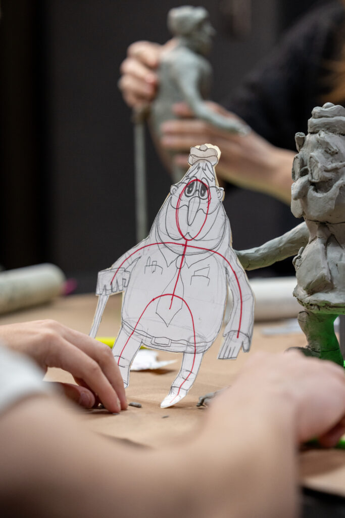 a 2-D rendering of the clay creation